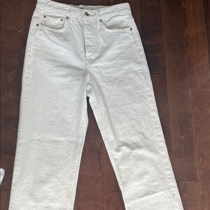 Zara white jeans size 4
